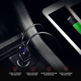 Ladeadapter fürs Auto mit Display und 2 USB Ausgängen