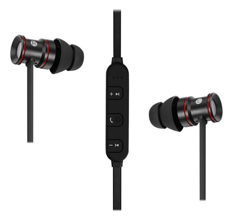 Black Sport ChargeSound Wireless Bluetooth 4.1 Earphones with Microphone