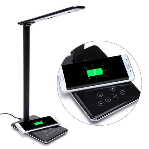 Wireless charger LED Touch desk Lamp Black