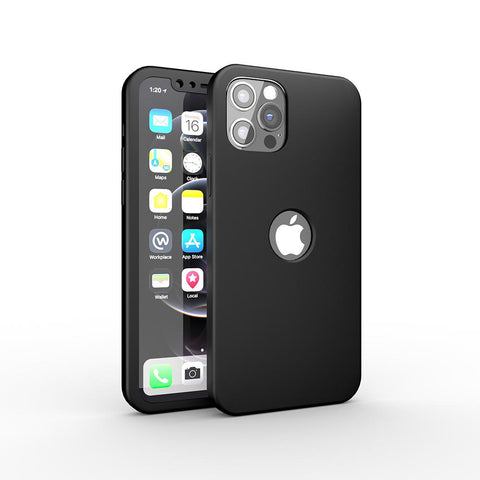 Apple iPhone 13 Pro 360 Grad Schutz Schwarze Hülle